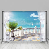 Aperturee - Aperturee Leisurely Seaside Vacation Villa Summer Backdrop